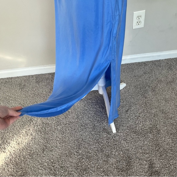 MADEWELL TIE WAIST MAXI SLIP SKIRT IN BLUE SIZE 10 - Picture 11 of 16